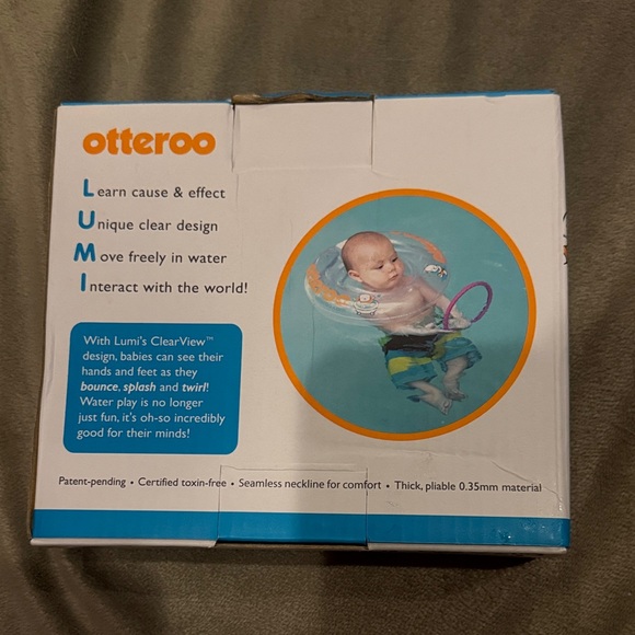 Otteroo LUMI Baby Neck Float - Blue and White - Picture 2 of 3